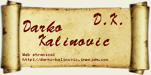 Darko Kalinović vizit kartica
